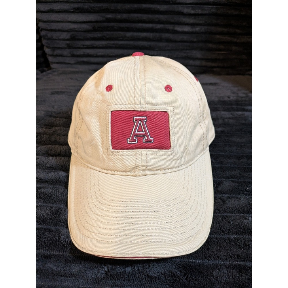 The Game Alabama Crimson Tide Hat Khaki Crimson Adjustable Strapback Cap Mens